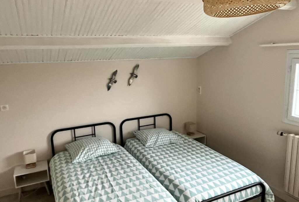 Appartement le Payré 3ieme chambre 2 lits jumeaux